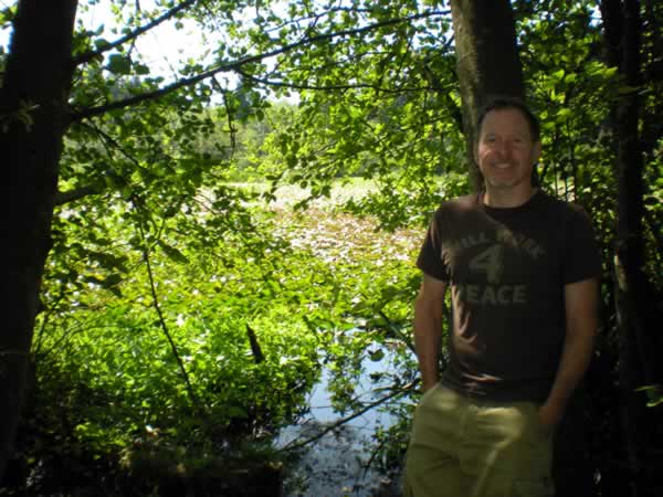 Taking a break along Beaver Lake in Stanley Park. 