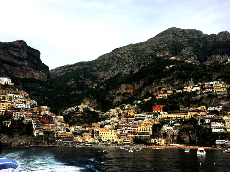 Departing Positano by boat