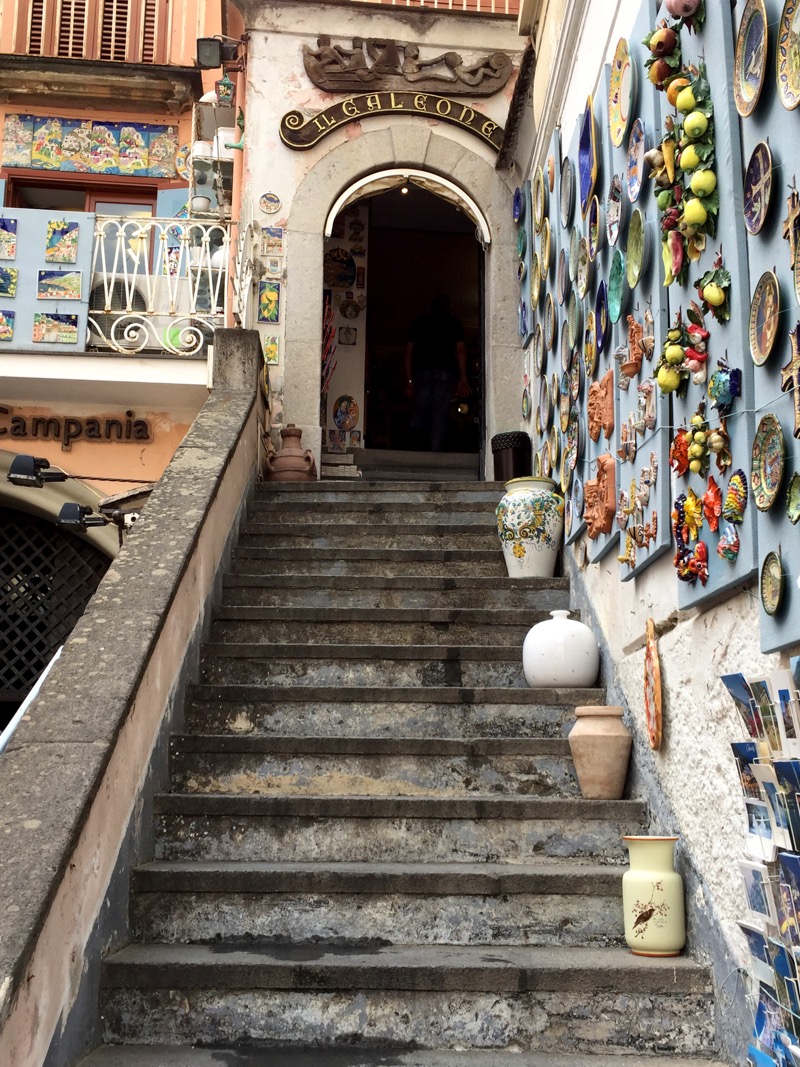 The Amalfi and Positano areas are known for their ceramics. We stopped in this quaint little shop and purchased a piece. 