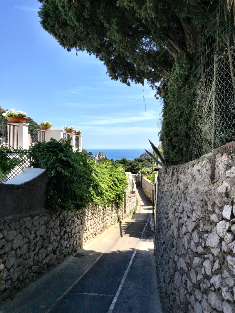 Much of Capri is made up of quaint narrow pedestrian streets.