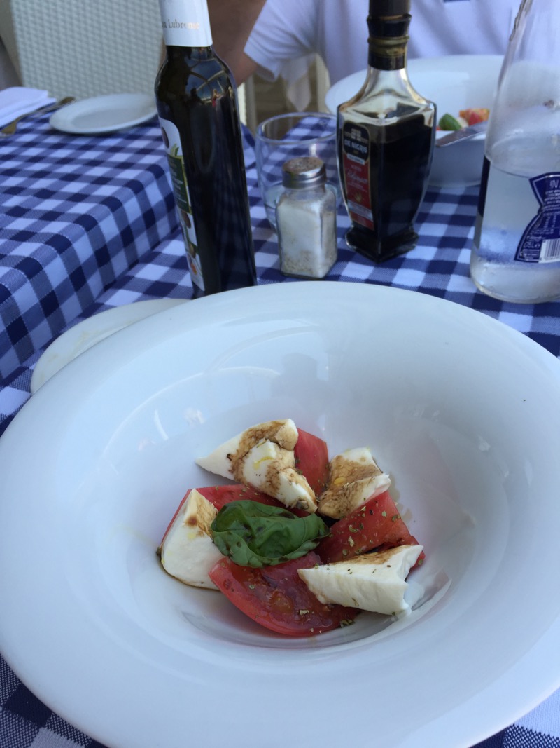 Caprese salad actually on Capri
